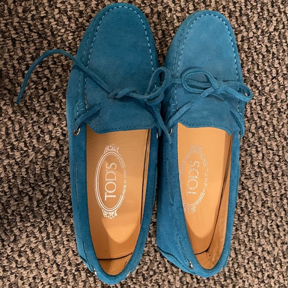 Tods Loafers Size 37 Blue - Picture 2 of 4